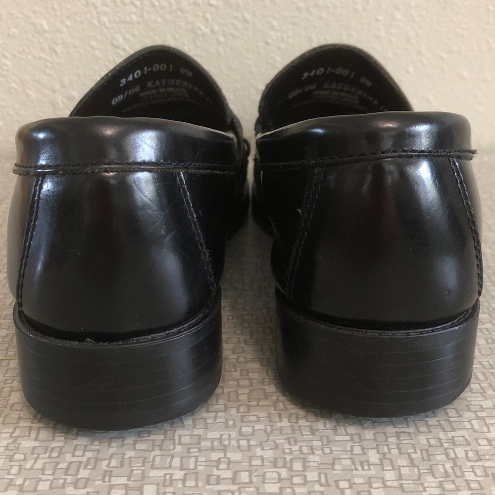 Bass Weejuns Katherine ll Black Leather Loafers, 9W - Picture 3 of 10